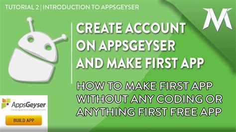 How To Make Your First Android Apps Using Appsgeyser Tutorial 2