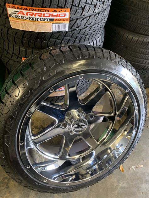 22x12 Xtreme Forces On 33s All Terrains 6 Lug Chevy Brand New For Sale