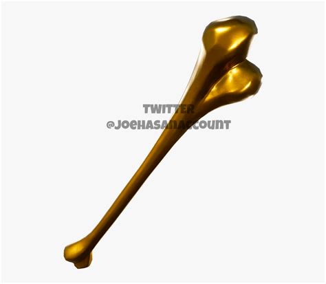 Gold Doggo Bone Pickaxe Chew Toy Fortnite Hd Png Download Kindpng