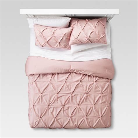 The carmela comforter set will give your bedroom a modern statement. Blush Pinched Pleat Comforter Set (King) 3pc - Threshold ...