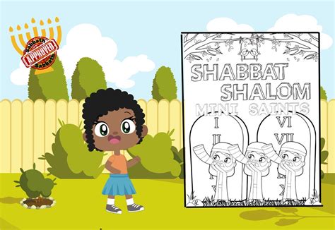 Shabbat Shalom Digital Download Coloring Sheet Etsy