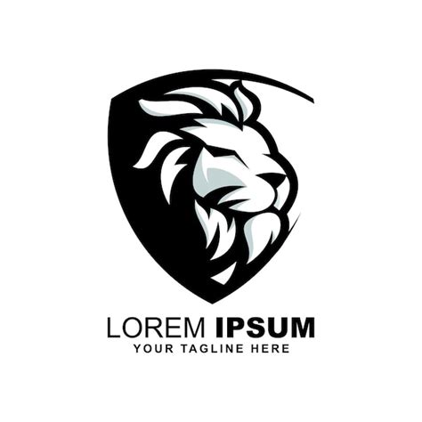 Logotipo Da Cabeça Do Leão Vetor Premium