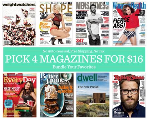 Grab 4 Magazines For Just 4 A Piece