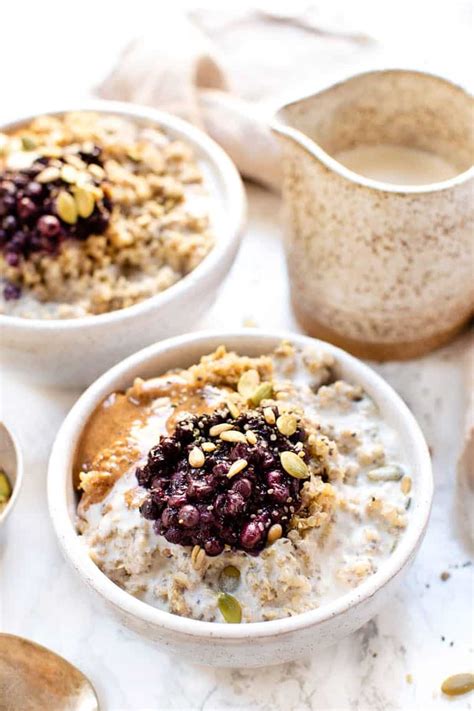 Quinoa is a seed grain and is high in protein and fibre. 5-Minute Chai Spiced Breakfast Quinoa - Simply Quinoa