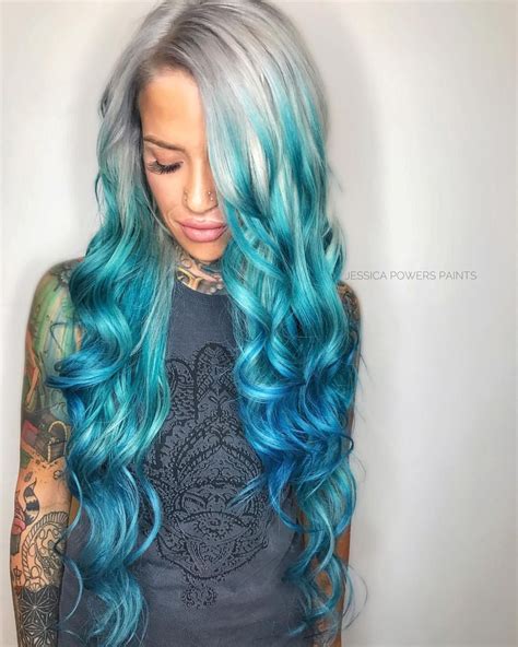 Aquatic pet store in budapest, hungary. Aqua balayage Blue hair, green hair, ombré, vivids, white ...