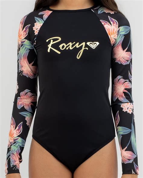 roxy girls paradise found long sleeve surfsuit in anthracite paradise found free shipping