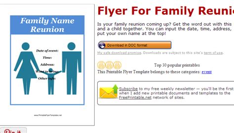 You can download easily online and make changes accordingly. 3 Free Family Reunion Flyer Templates | AF Templates