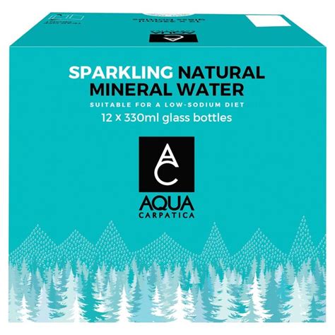 Aqua Carpatica Natural Sparkling Mineral Water Glass Ocado