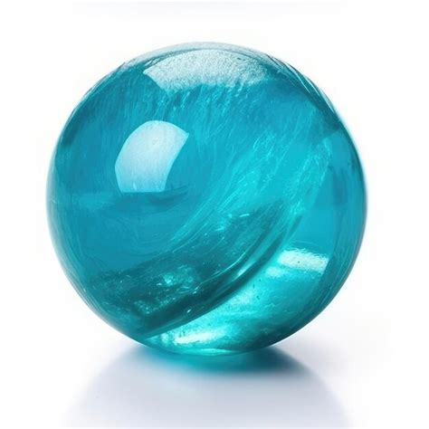 Premium Photo A Blue Glass Sphere With A Blue Glass Sphere On It