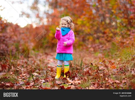 Kids Play Autumn Park Image And Photo Free Trial Bigstock