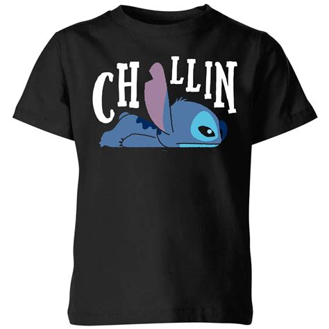 Disney Lilo And Stitch Chillin Kids T Shirt Black Disney Shirts