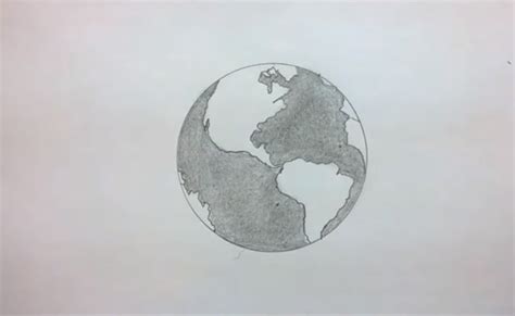 Realistic Pencil Drawing Earth