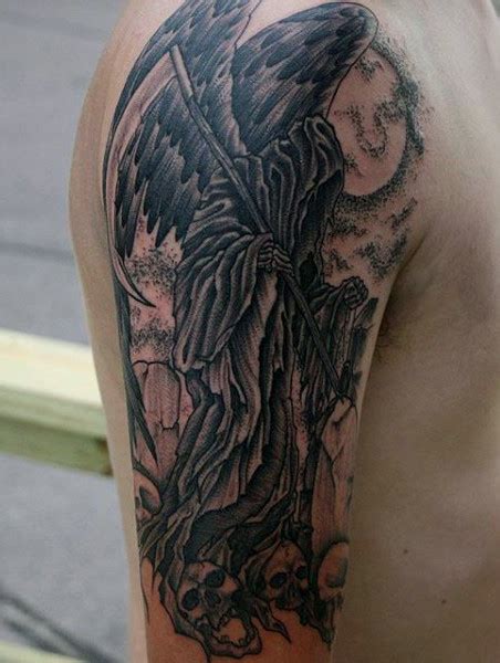 70 Grim Reaper Tattoos For Men Merchant Of Death Designs