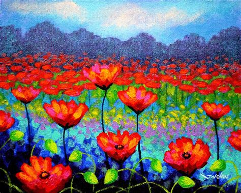Poppy Vista Painting By John Nolan