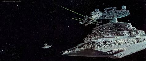 Star Wars Millennium Falcon Star Destroyer 2k Wallpaper Hdwallpaper