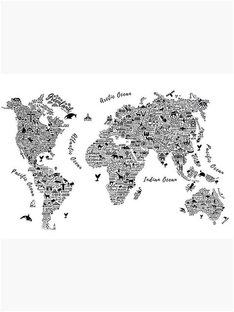 Typography World Map By Moloko88 Map World Map Poster World Map