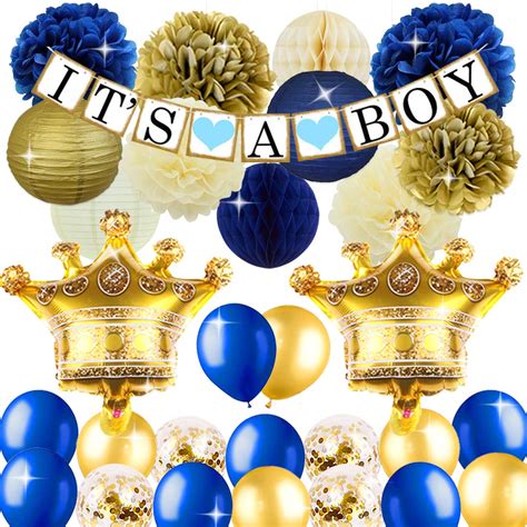 Buy Kreatwowroyal Prince Baby Shower Decorations For Boy Crown Mylar