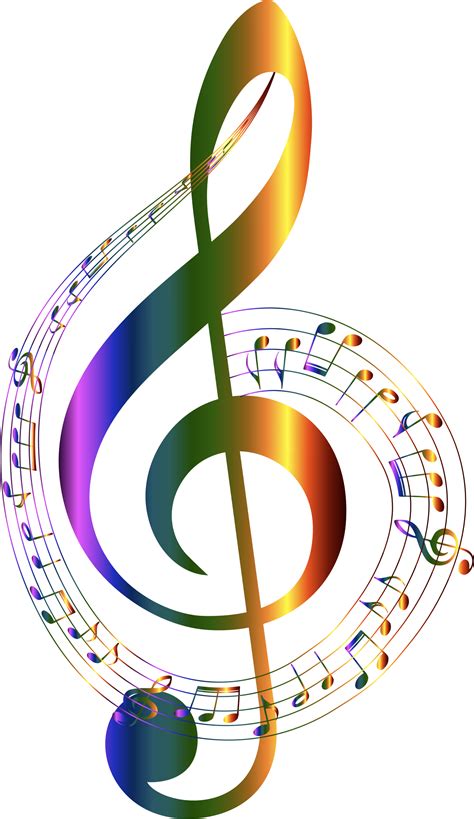 Chromatic Musical Notes Typography No Background By Gdj Music Notes