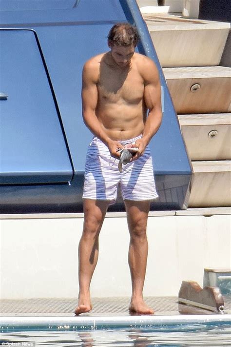 Shirtless Rafa Nadal Suns Himself In Ibiza Daily Mail Online