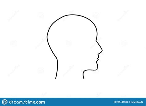 The Black Outline Of A Human Head Stock Illustration Illustration Of
