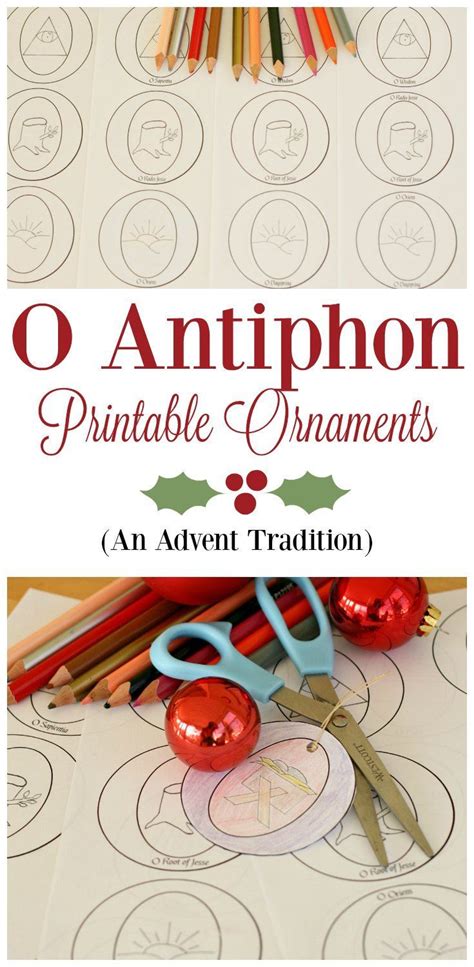 Coloring incredible advent coloring book free foradvent books 89. O Antiphons Ornaments Printable: Catholic Advent Devotion ...