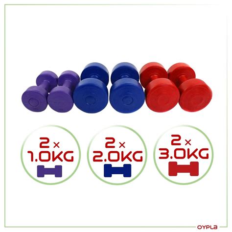 New 12kg Vinyl Hand Dumbbell Workout Weight Set Including Stand