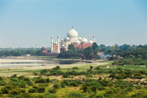 The View Of Taj Mahal From Agra Fort India Stock Photo Image Of