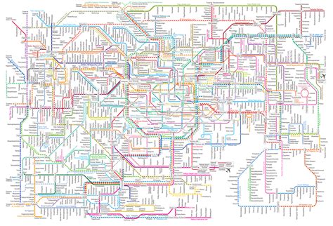 Heres A Full Railway Map Of Tokyo And Suburbs Complete With Metro Jr