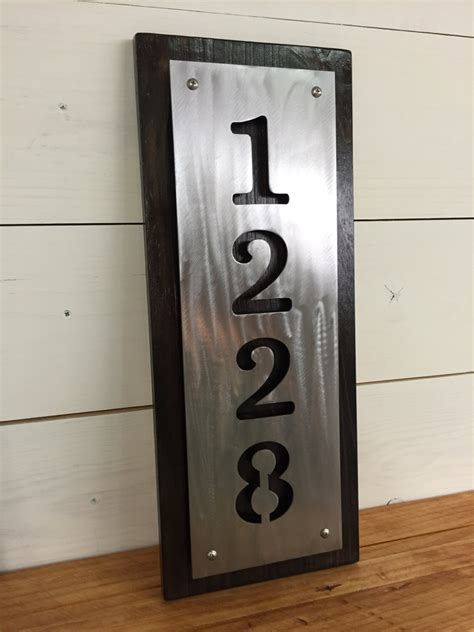 Custom Vertical House Numbers House Number Plaque By Ashesandoak