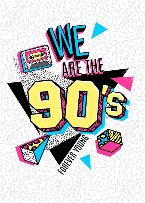 Poster In 80s 90s Memphis Style Royalty Free Cliparts Vectors And