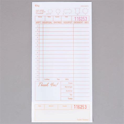 What Is A Guest Check How To Fill Out A Guest Check