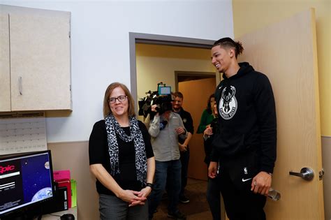 D.J. Wilson Visits Patients At The Froedtert & MCW Sports Medicine