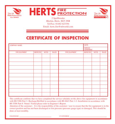 Printable Monthly Fire Extinguisher Inspection Form Printable Word