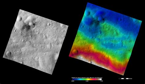 Occia Crater Apparent Brightness And Topography Images