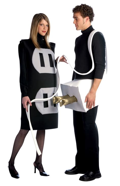 Plug And Socket Couples Costume One Size Men And Women