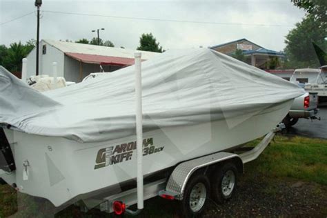 Carver Boat Cover For Bay Fishing Boat With Center Console And Shallow