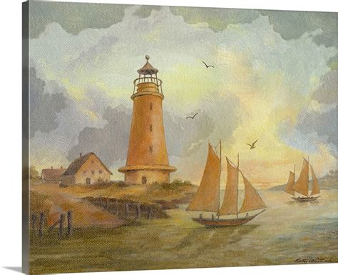 Sunrise Lighthouse Wall Art Canvas Prints Framed Prints Wall Peels