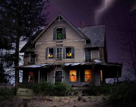 Free Download Scary Halloween Pumpkin Haunted House Hd Wallpaper