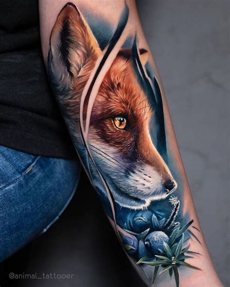 50 Examples Of Vibrant Fox Tattoo Designs Art And Design Fox