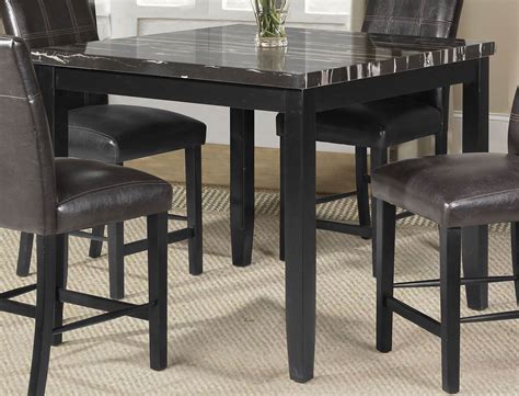 Acme Blythe Counter Height Dining Set Faux Marbleblack 71070 Din Set