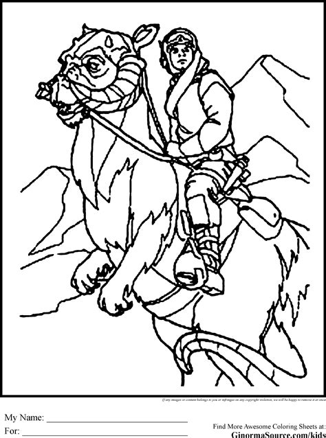 Check out our special collection of star wars coloring book pages. Star Wars Coloring Pages Tauntaun on Hoth | Coloring Pages ...