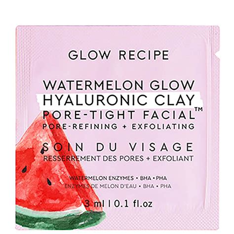 Glow Recipe Sample Watermelon Glow Hyaluronic Clay Pore Tight Facial
