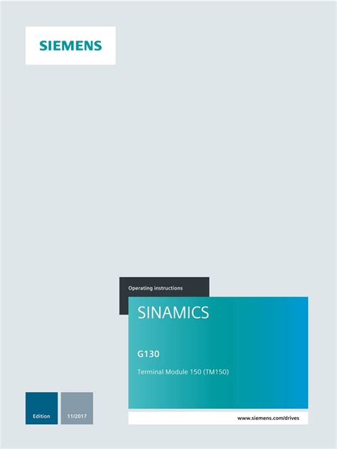 Siemens Sinamics G130 Tm150 Operating Instructions Manual Pdf Download