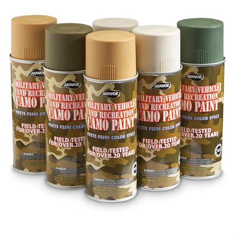 6 Pc Camo Spray Paint Kit 597391 Garage And Tool Accessories At