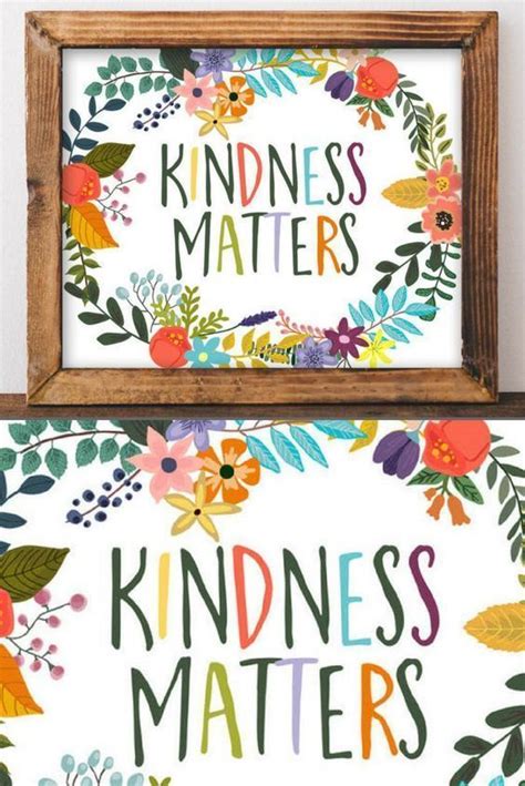 Kindness Matters Printable Printable Art Wall Decor Wall Decor