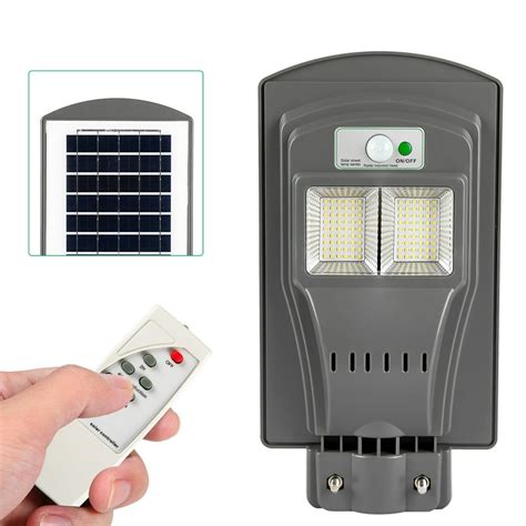 Solar Powered Wall Street Lights Dusk To Dawn With Remote Pir Motion