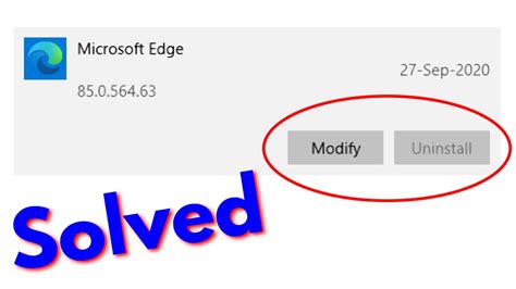 Fix New Microsoft Edge Uninstall Button Grayed Out Remove Edge