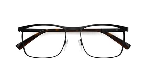 specsavers men s glasses mateo black angular metal stainless steel frame 369 specsavers new