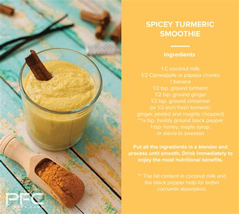 Spicey Turmeric Smoothie Recipe Premier Fitness Camp