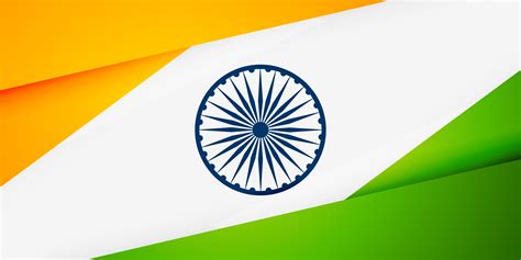 Indian Flag In Geometric Style Banner Download Free Vector Art Stock